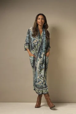 One Hundred Stars Tapestry Sea Blue Rachel Dress|Women Dresses