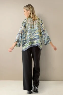 One Hundred Stars Tapestry Sea Kimono|Women Short Kimonos