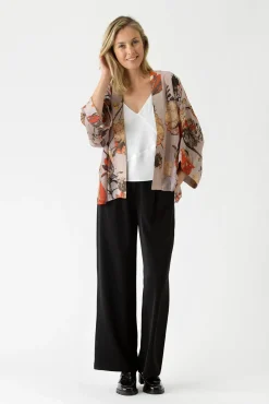 One Hundred Stars Tulip Red Kimono|Women Short Kimonos