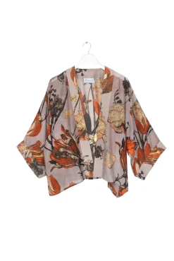 One Hundred Stars Tulip Red Kimono|Women Short Kimonos