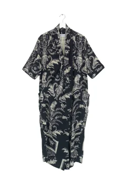 One Hundred Stars Vintage Damask Black Rachel Dress|Women Dresses