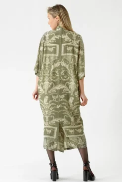 One Hundred Stars Vintage Damask Sage Rachel Dress|Women Dresses