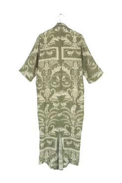 One Hundred Stars Vintage Damask Sage Rachel Dress|Women Dresses